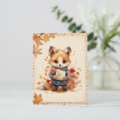 Herbst/Herbst-Farbfox - Postkarte (Stehend Vorderseite)