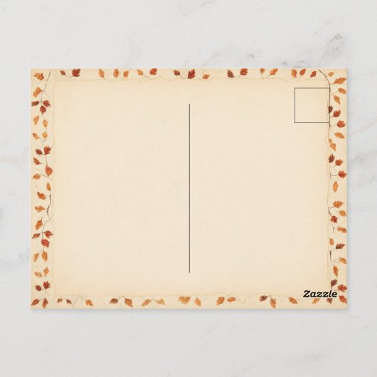 Herbst/Herbst-Farbfox - Postkarte (Rückseite)