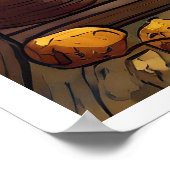 Herbst/Herbst-Fenster Ansicht Weingartenposter Poster (Ecke)