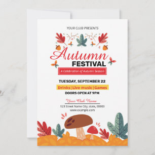 Herbst/Herbst Festival Flyer Einladung