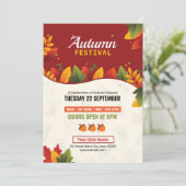 Herbst/Herbst Festival Party Flyer Einladung (Stehend Vorderseite)