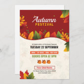 Herbst/Herbst Festival Party Flyer Einladung (Vorne/Hinten)