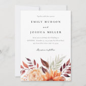 Herbst Herbst Floral Boho All in One Wedding Einladung (Vorderseite)