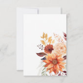 Herbst Herbst Floral Boho Hochzeit RSVP Karte (Rückseite)