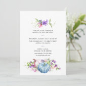 Herbst-Herbst-Floral Geburtstagsparty Einladung (Stehend Vorderseite)