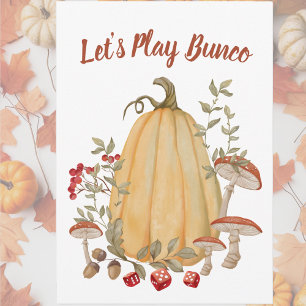 Herbst Herbst Floral Pumpkin Bunco Einladung