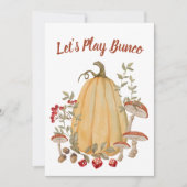 Herbst Herbst Floral Pumpkin Bunco Einladung (Vorderseite)