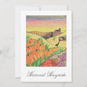 Herbst Herbst Folklorekunst Pumpkins Halloween-Par Einladung (Vorderseite)