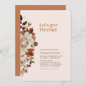 Herbst/Herbst-Freunde geben /Dank für das Abendess Einladung (Vorne/Hinten)