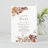 Herbst/Herbst-Freunde geben /Dank für das Abendess Einladung (Stehend Vorderseite)