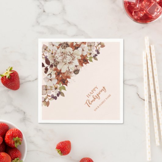 Herbst/Herbst-Freunde geben /Dank für das Abendess Serviette (Beispiel)