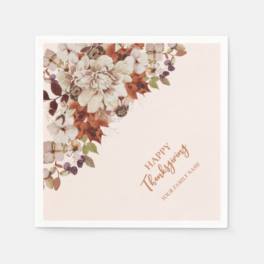 Herbst/Herbst-Freunde geben /Dank für das Abendess Serviette (Vorderseite)