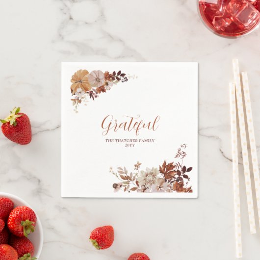 Herbst/Herbst-Freunde geben /Dank für das Abendess Serviette (Beispiel)