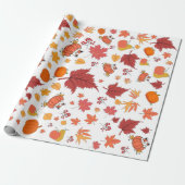 Herbst/Herbst Gefallen-Blume Pumpkin-Muster Geschenkpapier (Ungerollt)