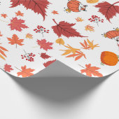 Herbst/Herbst Gefallen-Blume Pumpkin-Muster Geschenkpapier (Ecke)