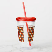 Herbst/Herbst Gingham-Muster Acryltrinkbecher (Links)