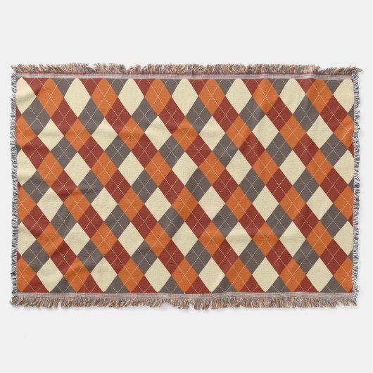 Herbst/Herbst Gingham-Muster Decke (Vorderseite)