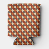 Herbst/Herbst Gingham-Muster Dosenkühler (Vorderseite)