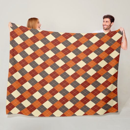 Herbst/Herbst Gingham-Muster Fleecedecke (Beispiel)