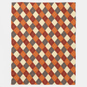 Herbst/Herbst Gingham-Muster Fleecedecke (Vorderseite)