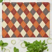 Herbst/Herbst Gingham-Muster Geschirrtuch (Gefaltet)