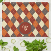 Herbst/Herbst Gingham-Muster Geschirrtuch (Gefaltet)