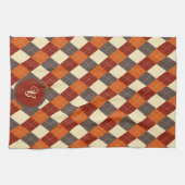 Herbst/Herbst Gingham-Muster Geschirrtuch (Horizontal)