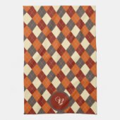 Herbst/Herbst Gingham-Muster Geschirrtuch (Vertikal)