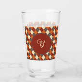 Herbst/Herbst Gingham-Muster Glas (Rückseite)
