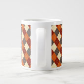 Herbst/Herbst Gingham-Muster Jumbo-Tasse (Rückseite)