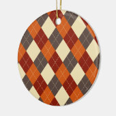 Herbst/Herbst Gingham-Muster Keramik Ornament (Links)