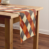 Herbst/Herbst Gingham-Muster Kurzer Tischläufer (Beispiel)