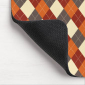 Herbst/Herbst Gingham-Muster Mousepad (Ecke)