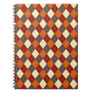 Herbst/Herbst Gingham-Muster Notizblock