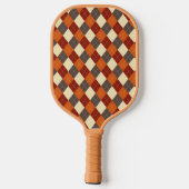 Herbst/Herbst Gingham-Muster Pickleball Schläger (Rückseite)