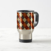 Herbst/Herbst Gingham-Muster Reisebecher (VorderseiteRechts)
