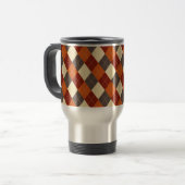 Herbst/Herbst Gingham-Muster Reisebecher (Vorderseite Links)