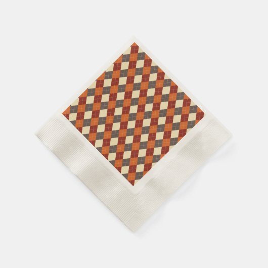 Herbst/Herbst Gingham-Muster Serviette (Ecke)