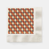 Herbst/Herbst Gingham-Muster Serviette (Vorderseite)