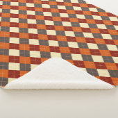 Herbst/Herbst Gingham-Muster Sherpadecke (3/4)