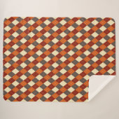 Herbst/Herbst Gingham-Muster Sherpadecke (Vorderseite (Horizontal))