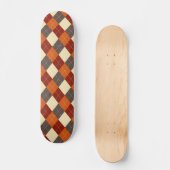 Herbst/Herbst Gingham-Muster Skateboard (Vorderseite)