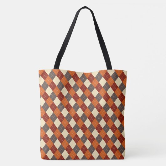 Herbst/Herbst Gingham-Muster Tasche (Rückseite)