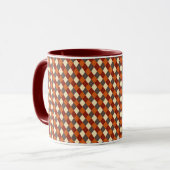 Herbst/Herbst Gingham-Muster Tasse (Vorderseite Links)