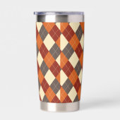 Herbst/Herbst Gingham-Muster Thermobecher (Rechts)