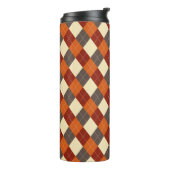 Herbst/Herbst Gingham-Muster Thermosbecher (Nach links gedreht)