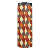 Herbst/Herbst Gingham-Muster Thermosbecher (Rückseite)