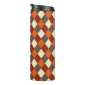 Herbst/Herbst Gingham-Muster Thermosbecher (Nach rechts gedreht)