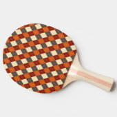 Herbst/Herbst Gingham-Muster Tischtennis Schläger (Seitenansicht)