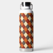 Herbst/Herbst Gingham-Muster Trinkflasche (Rückseite)